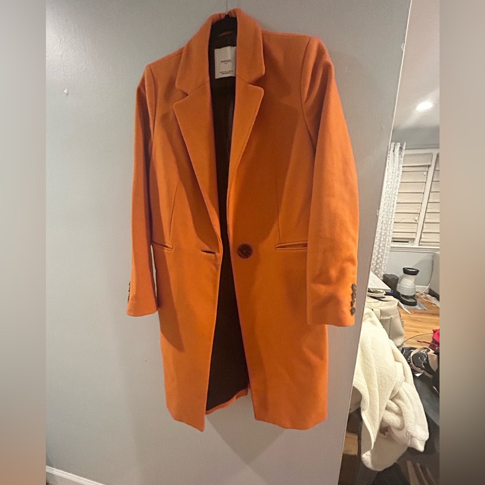 Orange Mango Pea Coat